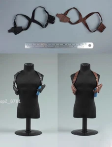 1/6 Scale Leather Gun Pistol Shoulder Holster For 12'' Action Figure Body Custom - Picture 1 of 9