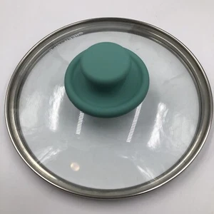 Green Life Replacement Lid for 6 7/8" Pots Pans Teal Blue Cool Touch Knob - Picture 1 of 4