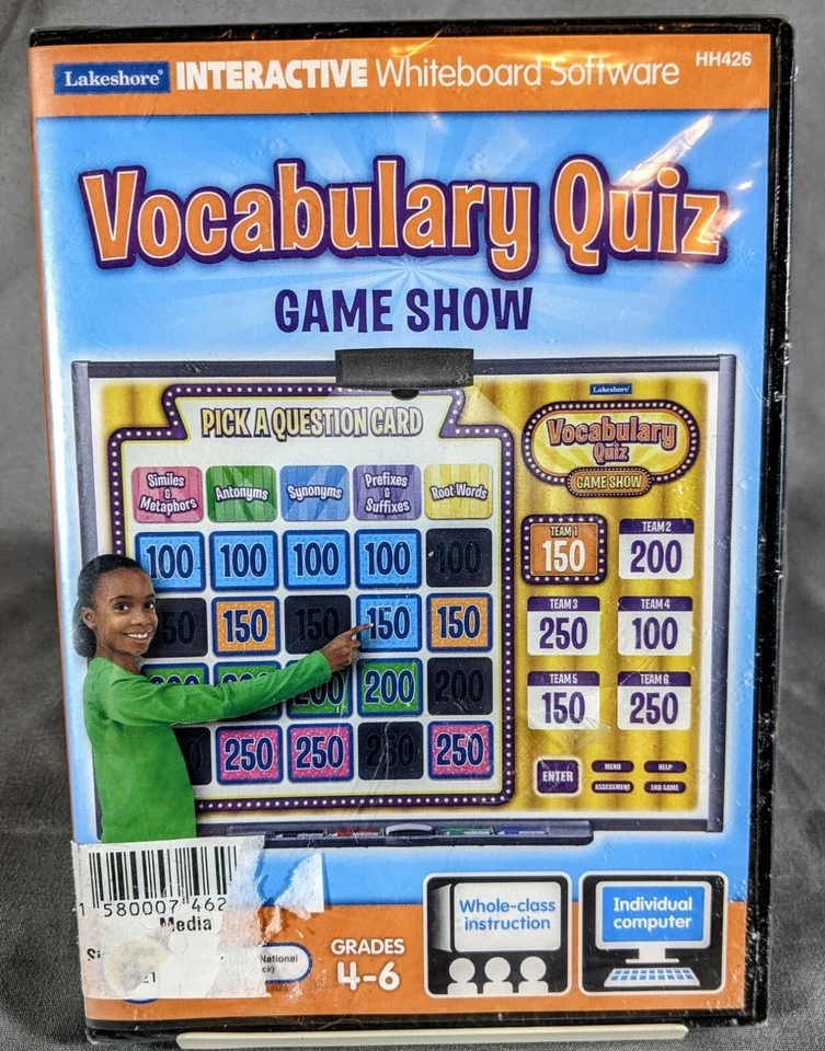 Vocabulary Quiz Game Show - Lakshore Interactive Whiteboard Grade 4-6 PC/MAC New - Image 1 of 3