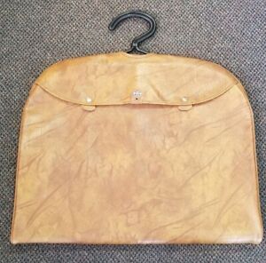 Vintage American Tourister Garment Suit Bag Faux Leather Brown 