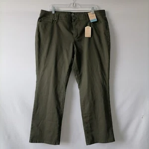 NWT Style & Co. Womens Green Mid Rise Tummy Control Straight Leg Jeans Size 18WS - Picture 1 of 9