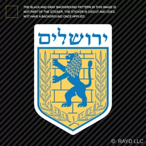 Jerusalem Coat of Arms Shield Sticker israel israeli holy city crest emblem - Bild 1 von 1