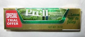 Vintage Prell Shampoo Concentrated NOS .75 Oz Full Unopened Tube Bottle in Box