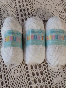 LOT- 3 Skeins Mary Maxim SCRUB IT Yarn 100% cotton, ribbon type yarn, Mocha - Picture 1 of 5
