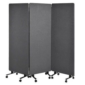 Freestanding 72 x 66 inch Privacy Panel, Cubicle Divider, Acoustic Wall Partitio - Picture 1 of 14