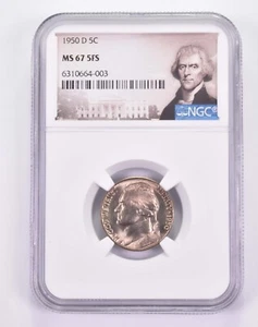 MS67 5FS 1950-D Jefferson Nickel - Graded NGC *8606 - Picture 1 of 3