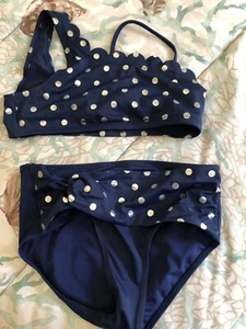 Justice Navy Bikini EUC size 16. - Picture 1 of 2