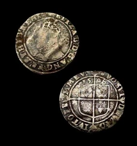 X226: 1596 Elizabeth 1st Tudor Hammered Silver Sixpence, RARER Date, Spink 2578B - Picture 1 of 1