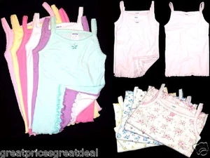 4pk Girls Spaghetti Straps Tank Tops Undershirts Toddler Preteen Size: 1~12 - Picture 1 of 9