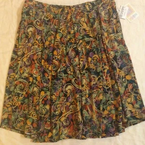 NEU mit Etikett LuLaRoe Madison Rock Damen Übergröße 2XL Blumenmuster elastische Taille Plissee - Bild 1 von 8