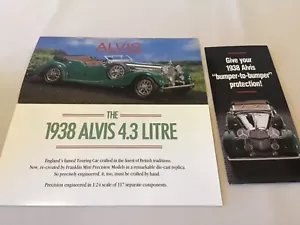 Franklin Mint 1938 Alvis 4.3 Litre Brochure Only 1:24 - Picture 1 of 10