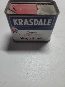 Vintage Krasdale Pure Celery Seed 1 Oz Tin - Picture 1 of 5