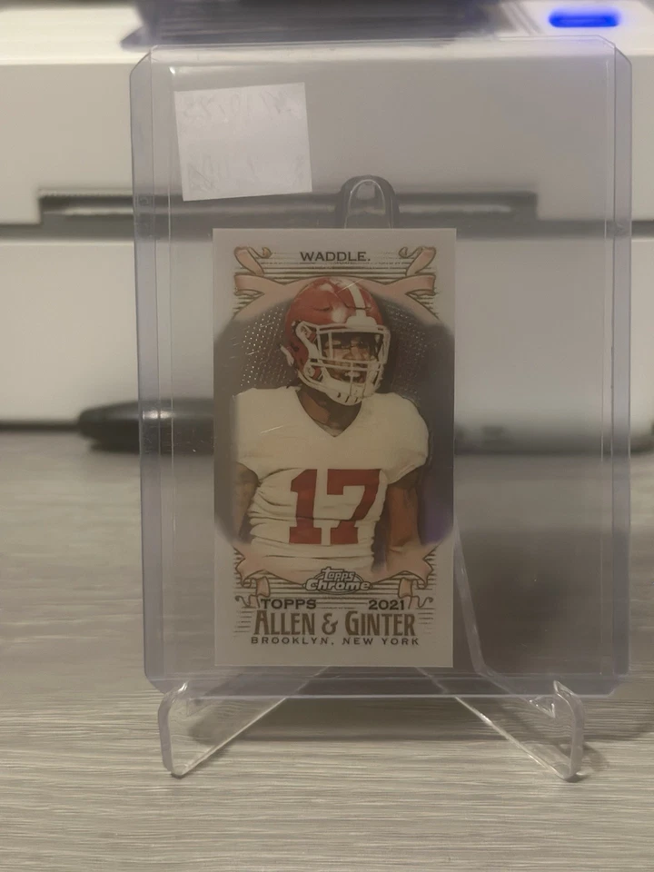 2021 Topps Chrome Allen & Ginter Mini - Jaylen Waddle - RC - Miami Dolphins - Image 1 of 1