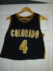 Colorado Womens Basketball Jersey XS Chauncey Billups 4 Extra Small Black Gold - Picture 1 of 8