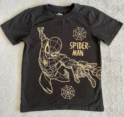 Marvel Spider-Man Boys Black Graphic T Shirt Size 6 (Fit More Like Size 5) - Image 1 of 4