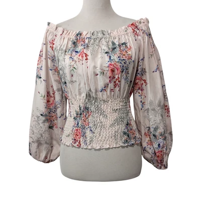 Top Kobi Halperin Mujer Talla S Noa Hombro Descubierto Floral Cintura Calada Cottagecore Foto 1 de 4
