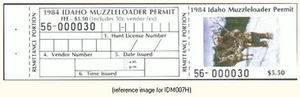 D2K Idaho Muzzle-Loading 1984 $5.50 with info tab - Picture 1 of 1