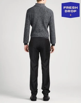 RRP€657 BRIONI Straight Trousers W36 Black Low Waist Slim Fit Made in Italy - image 1 of 4