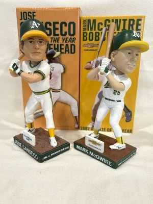 Набор качающихся головок JOSE CANSECO & MARK McGWIRE дебютант года, Oakland A's SGA - Изображение 1 из 4