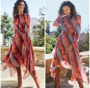 Soft Surroundings Woodland Manor geblümtes Damenkleid Größe PL feminin neu mit Etikett - Bild 1 von 7