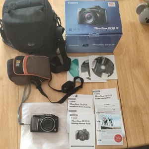 Boxed Canon Power Shot SX10 IS Digital Camera 10MP 20x Zoom - Picture 1 of 7