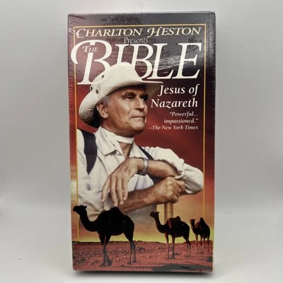 Charlton Heston Presents The Bible "Jesus of Nazareth" VHS New Sealed  - Image 1 of 2