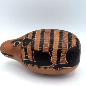 Vintage Klaver handgeschnitzt Kürbis Rassel Peru Volkskunst - Bild 1 von 7