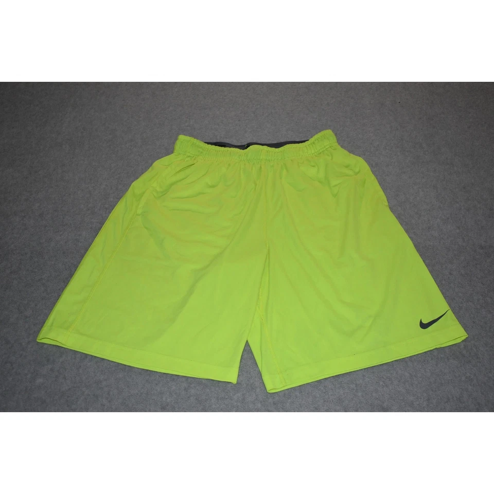 Pantalones Cortos de Gimnasio Nike Para Hombre Talla Mediana Amarillo Neón Rendimiento Dri-Fit 10" Entrepierna Foto 1 de 4