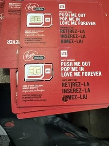 Carte SIM prépayée Virgin Mobile CANADA 4G LTE - Combo Nano Micro Standard 3 en 1 - Photo 1 sur 2