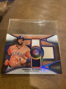 2025 Topps Tribute Yordan Alvarez Triple Relic /150 - Picture 1 of 5