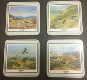 VINTAGE KÜSTENVÖGEL UNTERSETZER SET 4 STÜCK - Bild 1 von 6