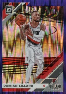 RARE 2019-20 DAMIAN LILLARD TRAIL BLAZERS PANINI OPTIC PURPLE SHOCK CARD ! - Picture 1 of 1