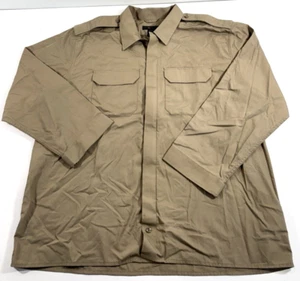 NWOT 5.11 TACTICAL MENS 2XL REG LINE DUTY L/S SHIRT 72082 CDCR SILVER TAN - Picture 1 of 3