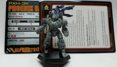 Battletech Phoenix Hawk Mech + Pilot Cards Battle Lance IS Kickstarter Catalyst - Image 1 of 2