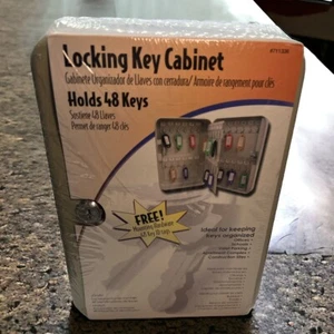 Locking Key Cabinet 48 Key with Mounting Hardware plus Color Key Tags - Picture 1 of 3
