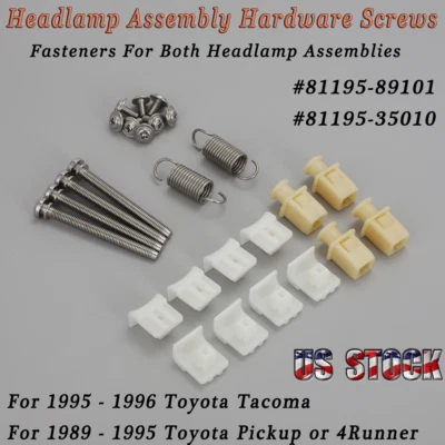Headlamp Assembly Hardware Screws For 1984-1989 Toyota Tacoma Pickup 4Runner US Foto 1 de 4