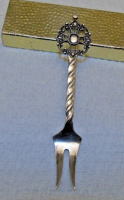 "Tenedor de colección Kings Cross Oslo, Noruega 40 GR plata 2 dientes Thomsen Knudsen 4,5""" Foto 1 de 3