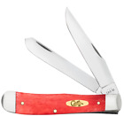 Case XX Knives Trapper Smooth Dark Red Bone 10760 Stainless Steel Pocket Knife