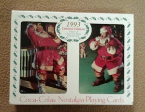 Coca-Cola 1993 Limited Edition SANTA Playing Cards Tin Box  - Picture 1 of 3