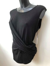  Bnwt women's VELVET by graham & spencer drape top in black  rrp £165  med /UK8
