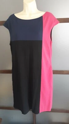  Vestido Cynthia Steffe Color Block talla XL Rosa Negro Foto 1 de 4