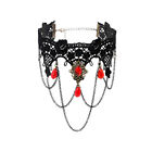 Gothic Chokers Beaded Sexy Lace Necklace Vintage Tassel Chain Steampunk JewelSY