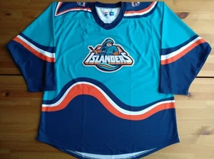 XL (56 adi.) Teal 90s Version Reverse Retro Islanders Fisherman Jersey - Picture 1 of 15