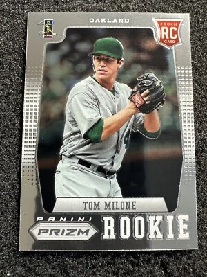 TOMMY MILONE #163 2012 Panini Prizm Baseball Rookie Card QTY Oakland Athletics - Image 1 of 3