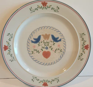 1970s RANMARU COUNTRY COTTAGE STONEWARE JAPAN SERVING PLATTER 12 INCHES - Picture 1 of 6