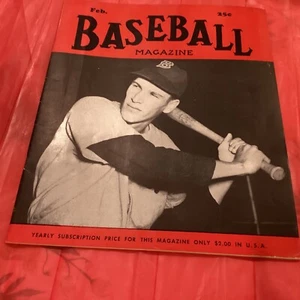 1951 Feb Baseball Magazine Cover Photo Billy Goodman Red Sox - Foto 1 di 12