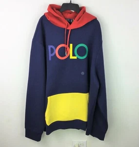 Polo Ralph Lauren Herren Color-Block Bunt Polo Logo Pullover Hoodie 2XL - Bild 1 von 6