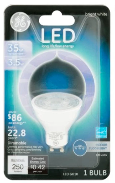 GE LED Indoor Floodlight Bulb 3.5 Watt 35W Replacement Bright White Dimmable - Image 1 of 1