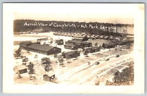 Postcard Aerial View of Camp Wirth Roanoke ISL. NC Mid-1930s RPPC EXTREMELY RARE - Picture 1 of 2