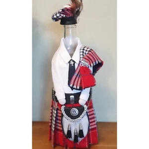 Wine,Whiskey,Kilt,bottle cover, tartan,decorations table,gift bag,wedding idea - Picture 1 of 8